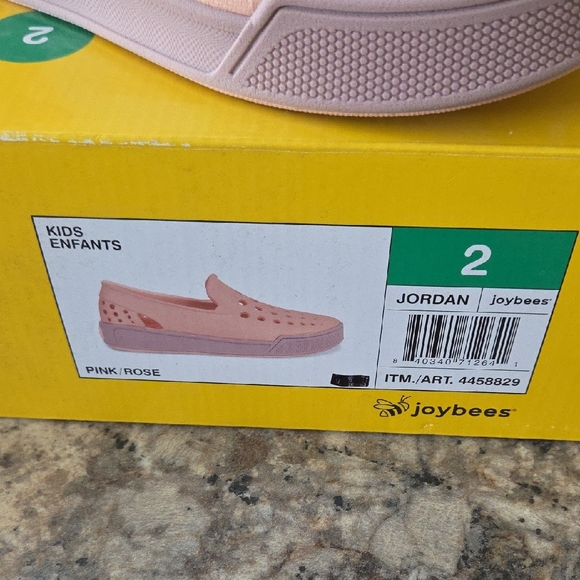 Joybees Size 2 Girl's NEW Pink And Purple Slip-On Shoes - Picture 2 of 7